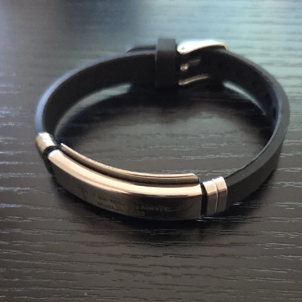 Faith Based Black and Silver Women's Bracelet